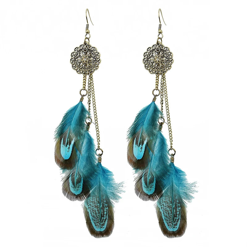 Bohemian Feather Earrings 