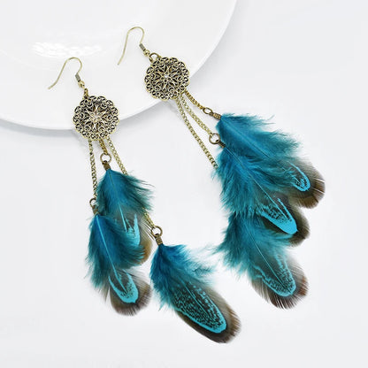 Bohemian Feather Earrings 