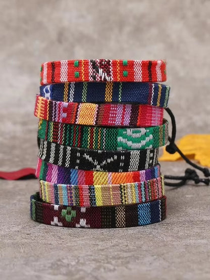 Handmade Braided Festival Bracelet Set, 12 Pack