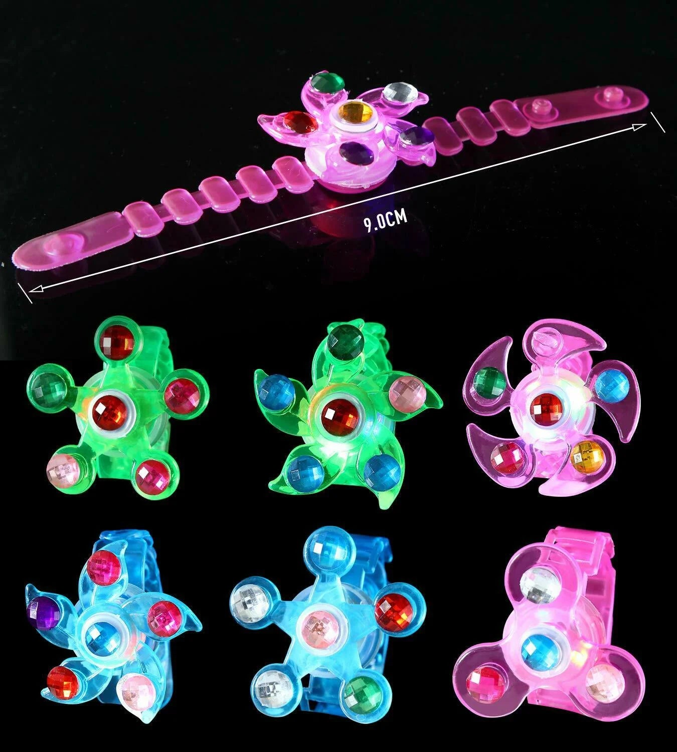 Light Up Rings and LED Bracelets Glow in the Dark, 36 Pack