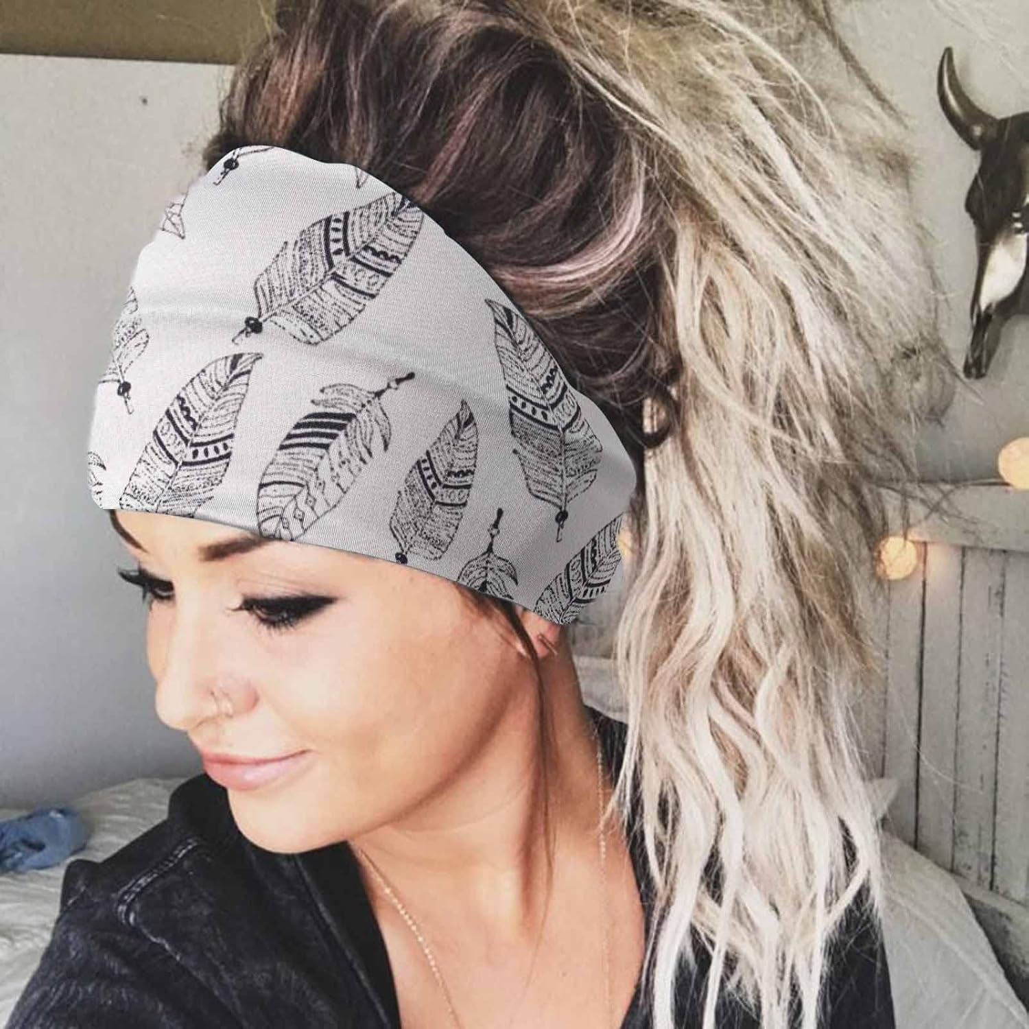 Boho and Tie Dye  Wraps Headbands, 3Pcs