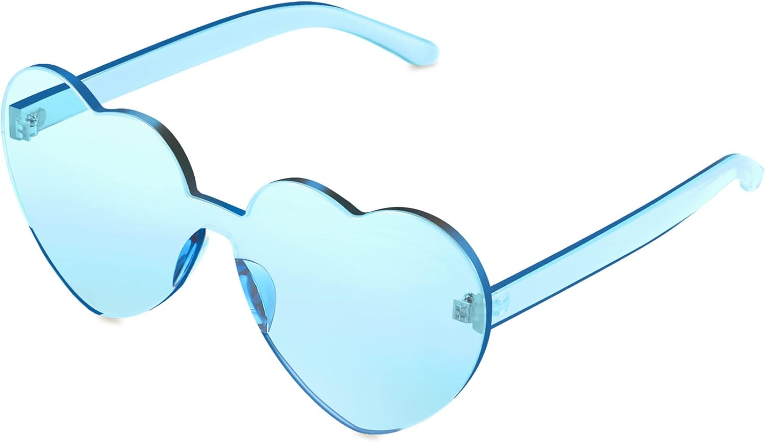 Heart Shape Sunglasses Rimless Transparent Heart Glasses Colorful Party Favors
