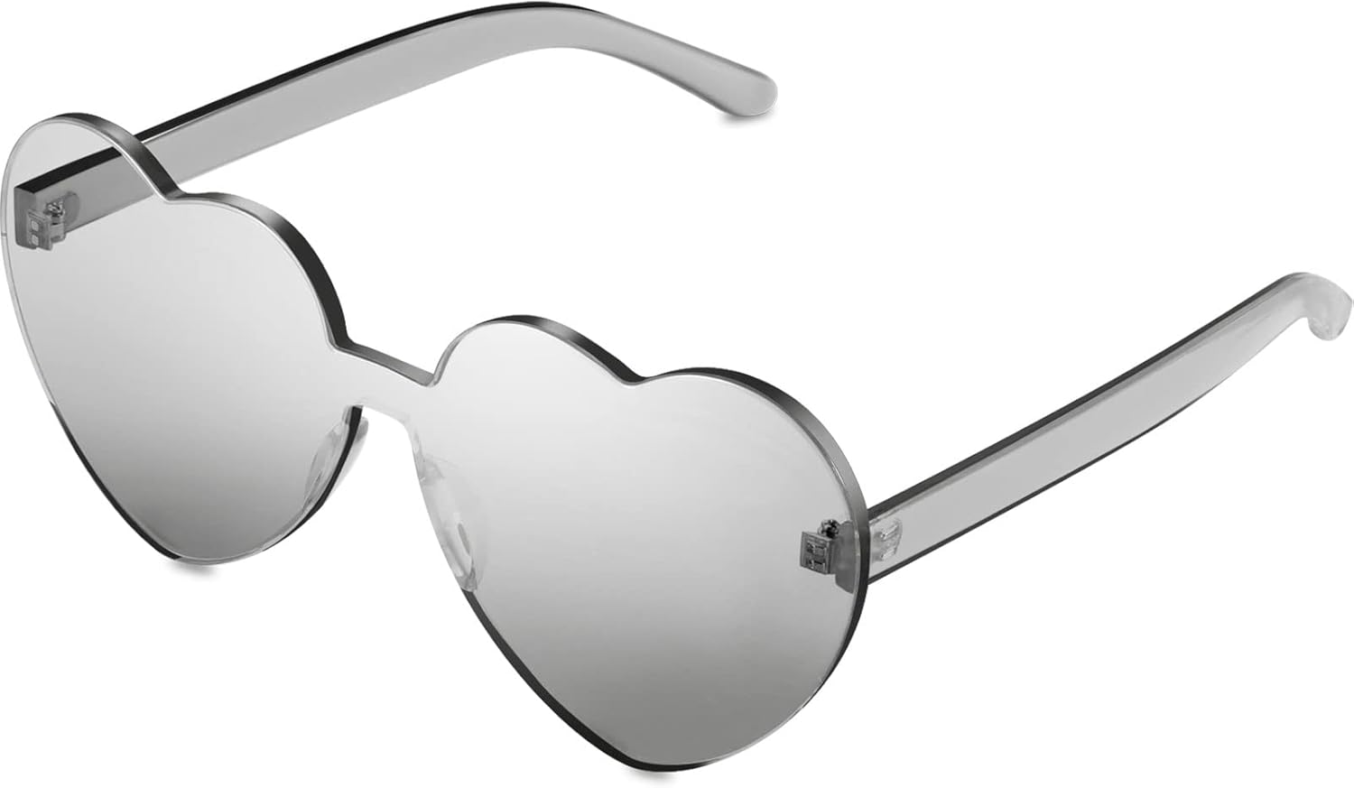 Heart Shape Sunglasses Rimless Transparent Heart Glasses Colorful Party Favors