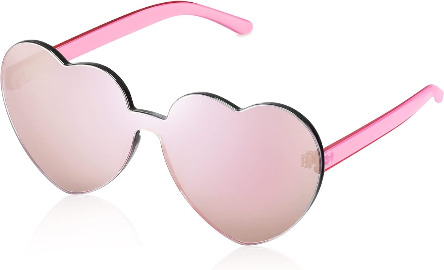 Heart Shape Sunglasses Rimless Transparent Heart Glasses Colorful Party Favors