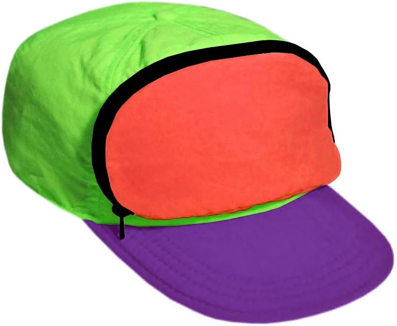 Retro 80S/90S Fanny Pack Hat with Hidden Zipper Pocket | Adjustable Festival & Rave Cap for Men & Women