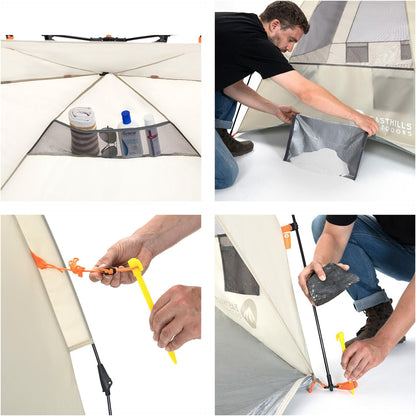 Instant Shader Deluxe XL Sun Shelter - Extended Zippered Porch Included