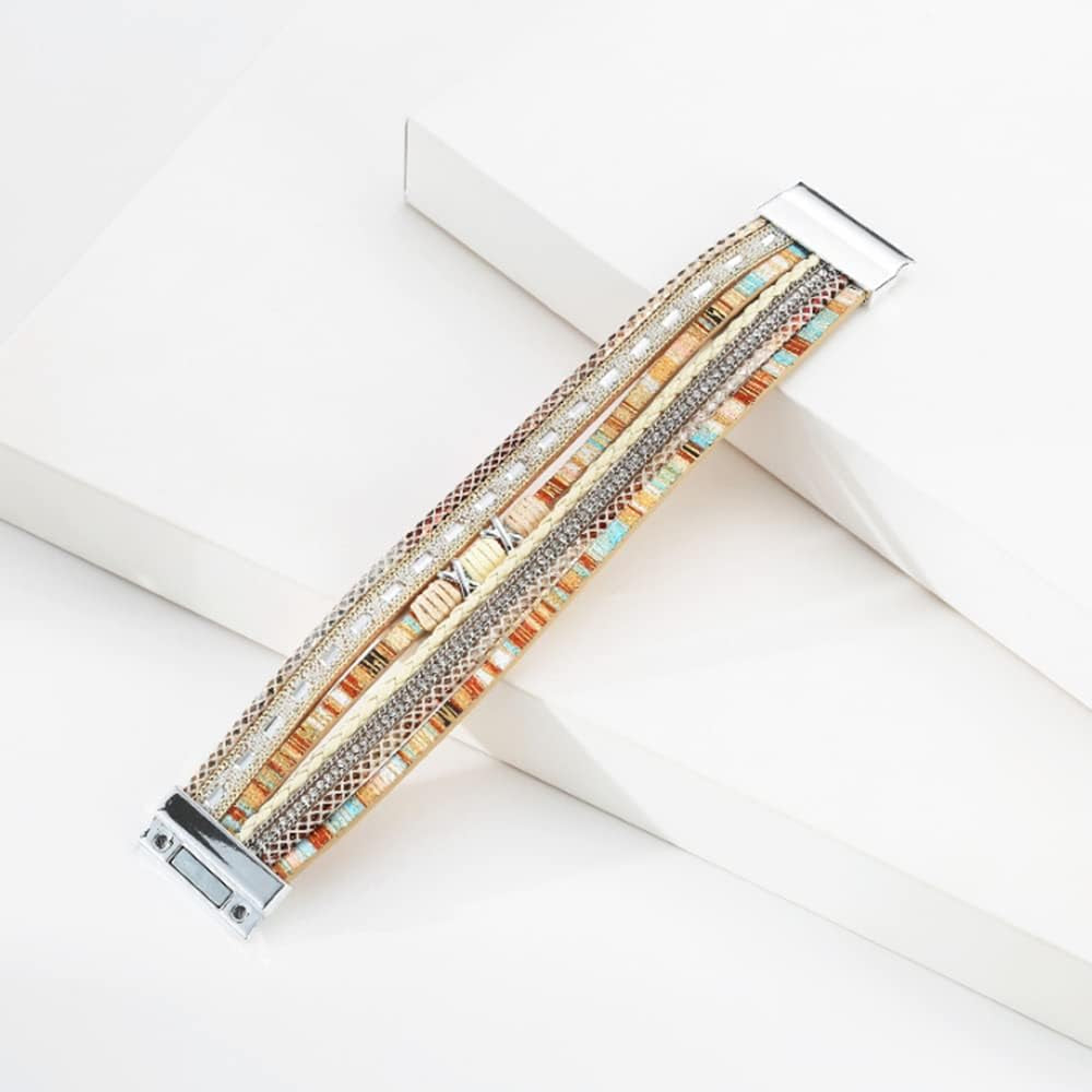 Leather Multilayer Bracelet Ladies Bracelet Women Closure