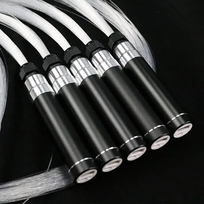 LED Fiber Optic Whip Rechargeable Fiber Optical Pixel Light-Up Whip Light Flow Toy F/Dance Party Lighting Show Rave EDM Music