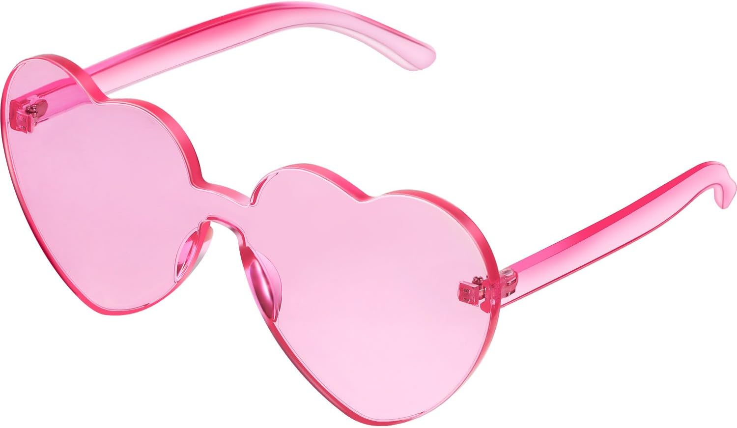 Heart Shape Sunglasses Rimless Transparent Heart Glasses Colorful Party Favors