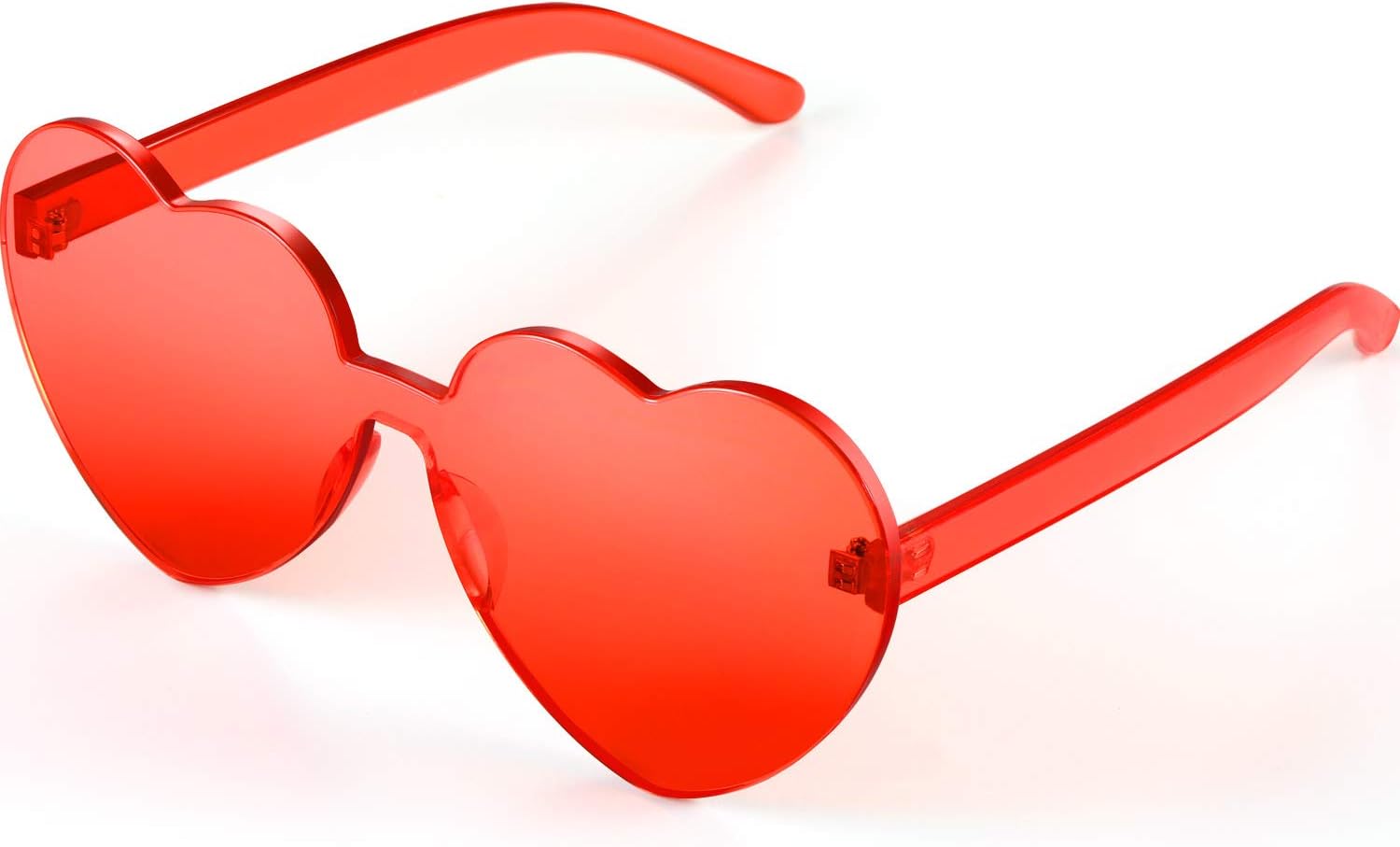 Heart Shape Sunglasses Rimless Transparent Heart Glasses Colorful Party Favors