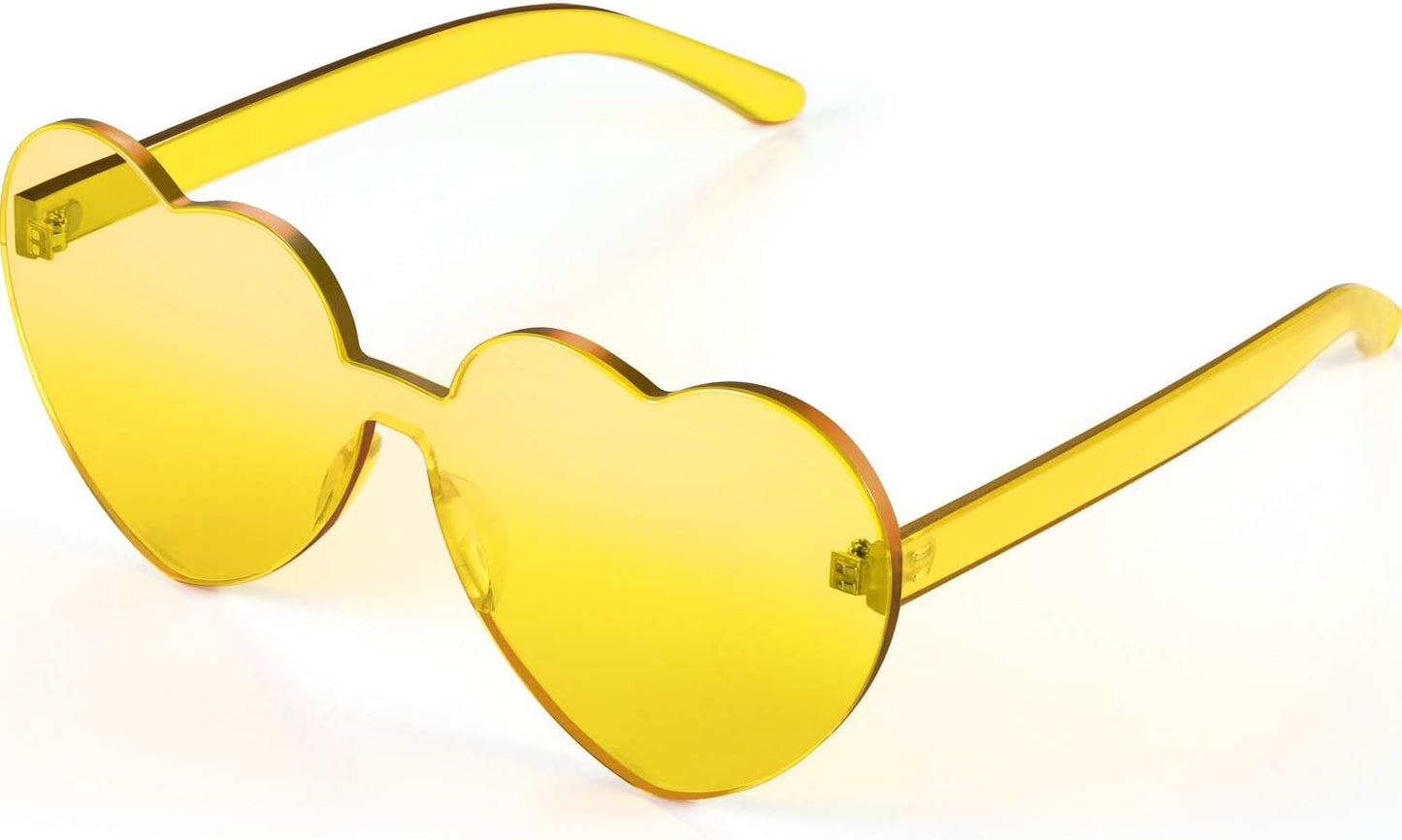 Heart Shape Sunglasses Rimless Transparent Heart Glasses Colorful Party Favors