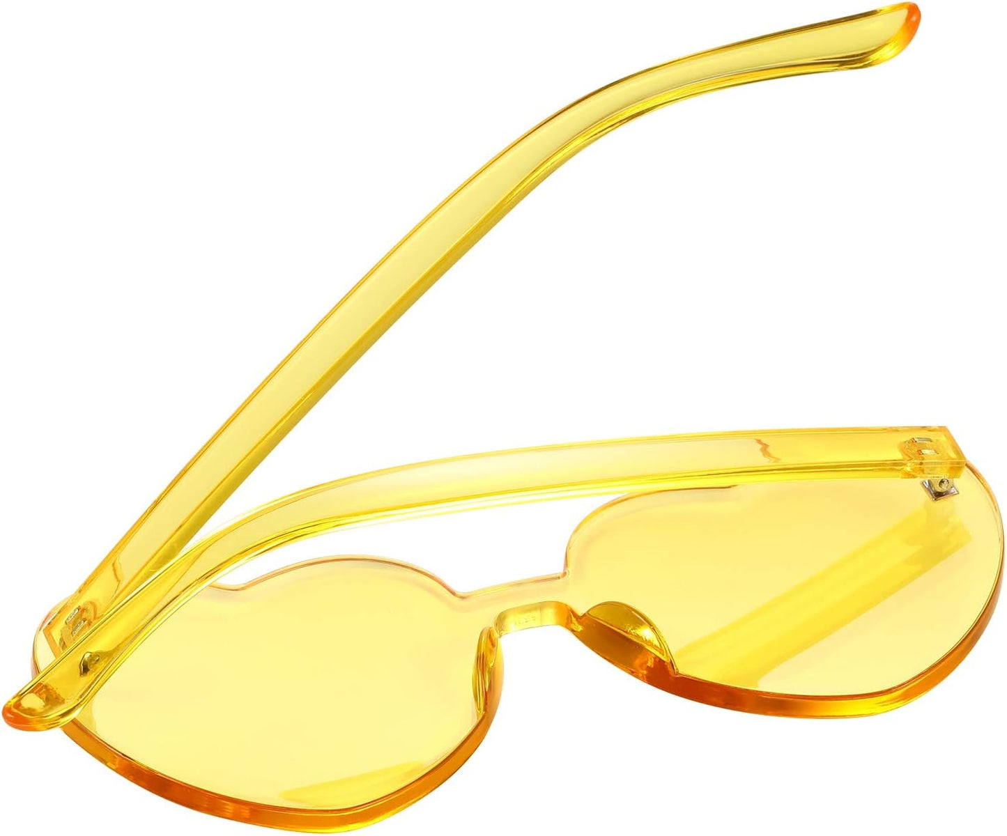 Heart Shape Sunglasses Rimless Transparent Heart Glasses Colorful Party Favors