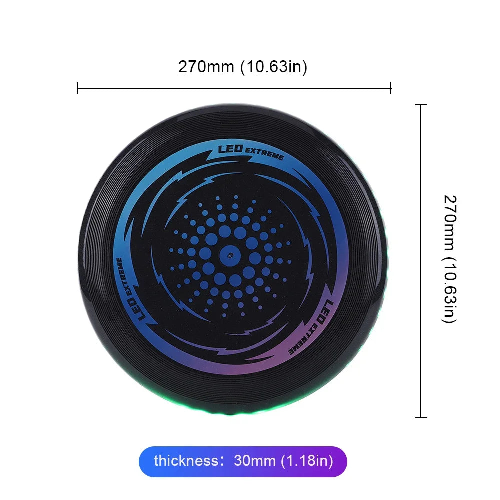 LED Light up Flying Disc Rechargeable Flying Disc Ultimate Brightness Glowing Disc Golf 49 Leds Flying Disc for Outdoor Sports