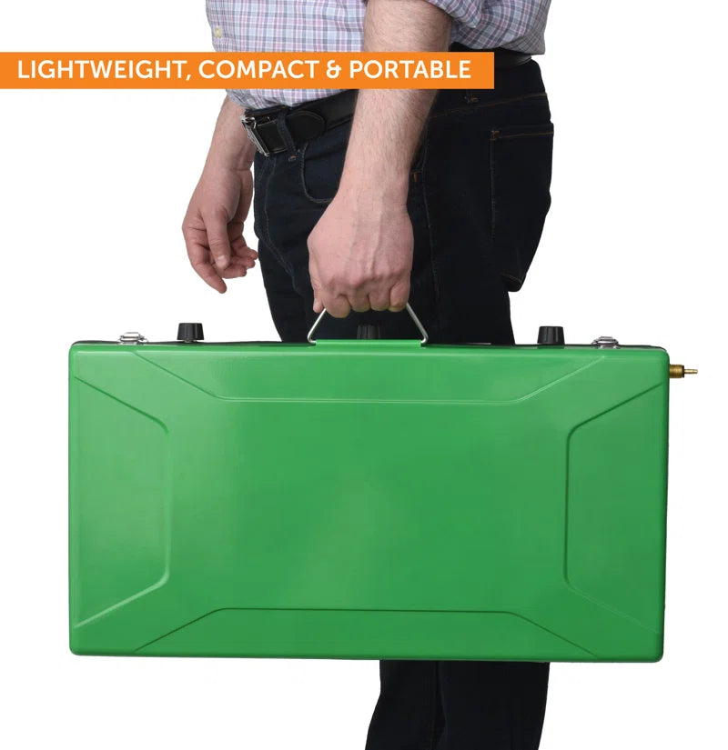 3-Burner Portable Camping Stove Grill W/ Toast Tray, Compatible with 1LB Propane Tanks