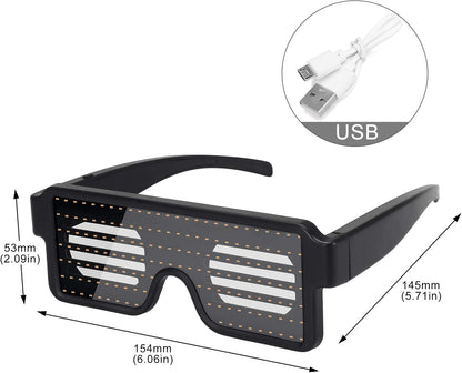 Rechargeable LED Glasses Light Up The Festival