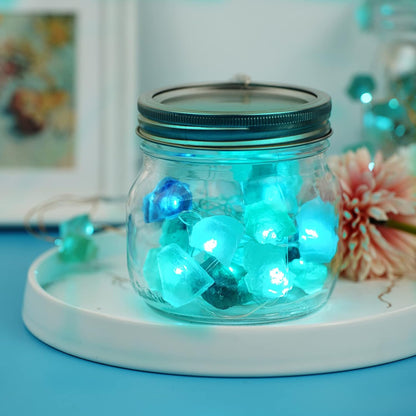 Natural Fluorite String Lights Battery Operated with Remote 