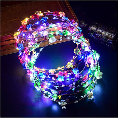 LED Light Up Flower Crown Headband