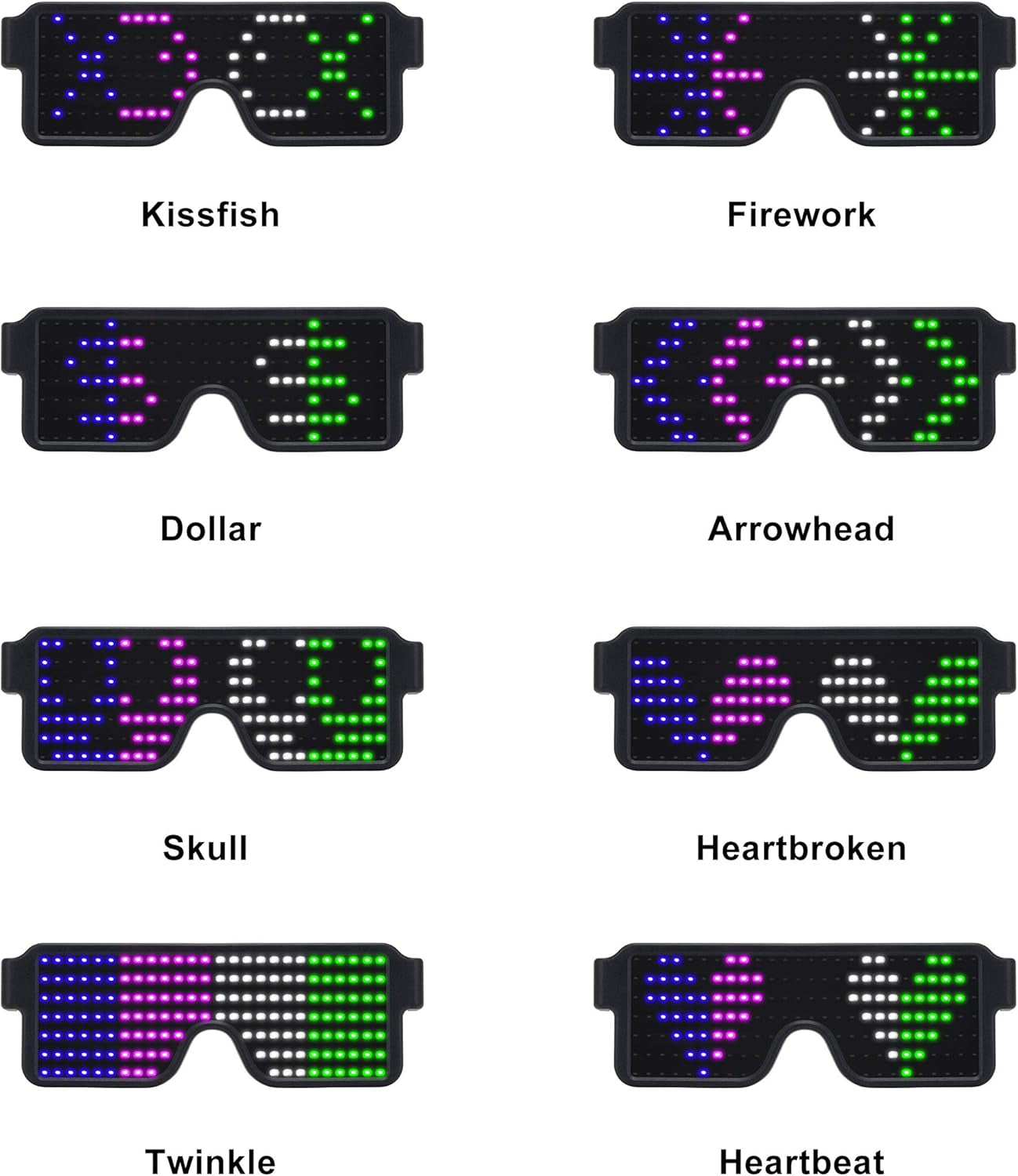 Rechargeable LED Glasses Light Up The Festival