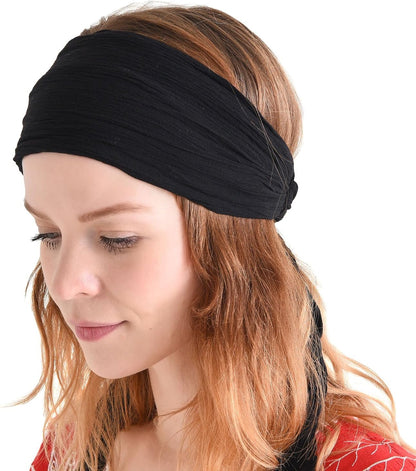Womens Pirate Headband Headwrap - Turban Head Scarf Accessories Mens Hair Band