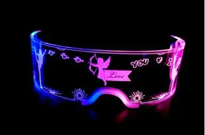 Newest LED Light up Glasses Luminous Glasses Technology Future Glow Party Costume Sunglasses Nightclub DJ Dance Party Decor