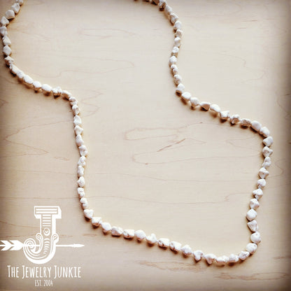 Boho Beaded Layering Necklace in White Turquoise 254q