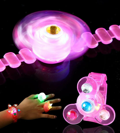 Light Up Rings and LED Bracelets Glow in the Dark, 36 Pack