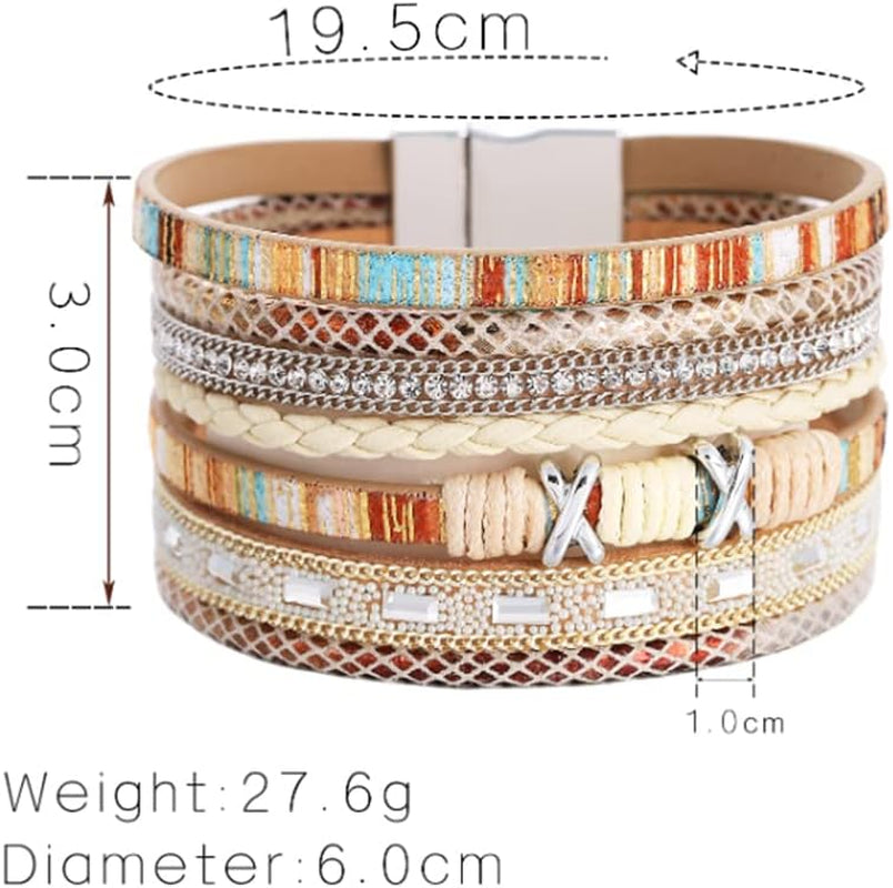 Leather Multilayer Bracelet Ladies Bracelet Women Closure