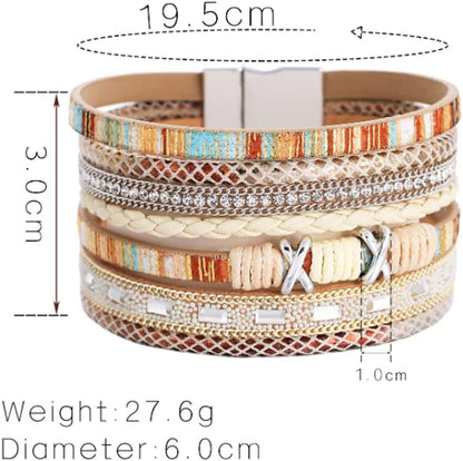 Leather Multilayer Bracelet Ladies Bracelet Women Closure