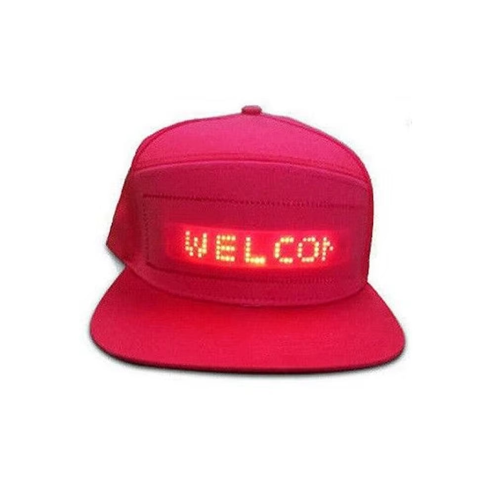 Programmable Custom LED Scrolling Message Baseball Cap - Bluetooth App Control
