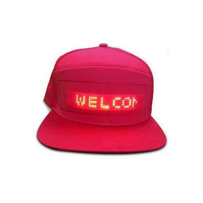 Programmable Custom LED Scrolling Message Baseball Cap - Bluetooth App Control