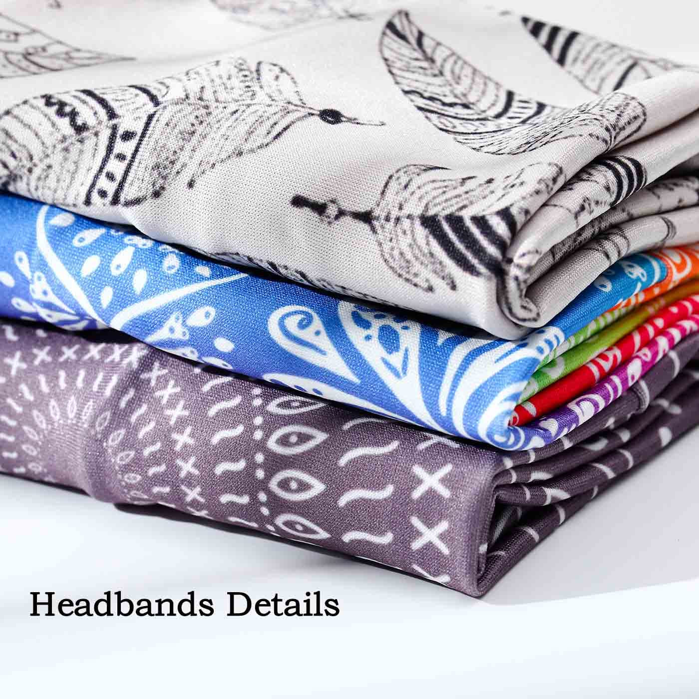 Boho and Tie Dye  Wraps Headbands, 3Pcs