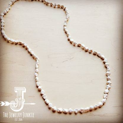 Boho Beaded Layering Necklace in White Turquoise 254q