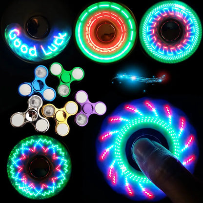 Creative LED Light Luminous Fidget Spinner - 6Colors