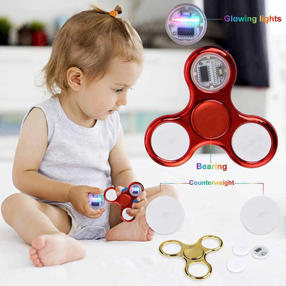 Creative LED Light Luminous Fidget Spinner - 6Colors