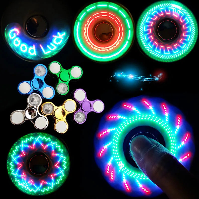 Creative LED Light Luminous Fidget Spinner - 6Colors