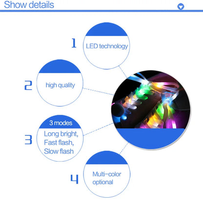 1 Pair LED Shoelaces Luminous - Light Up Colors