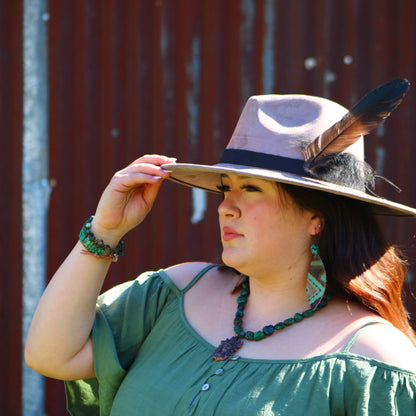 Woven African Turquoise Beaded Bracelet 810b