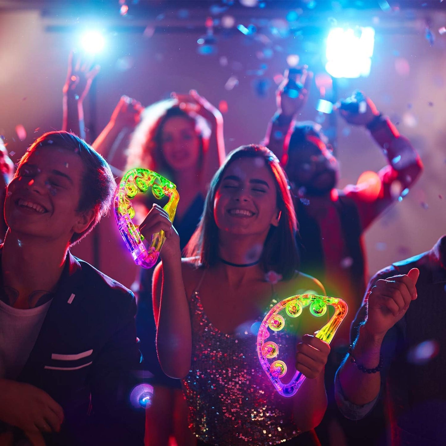 Handheld LED Tambourine, Light up Toy