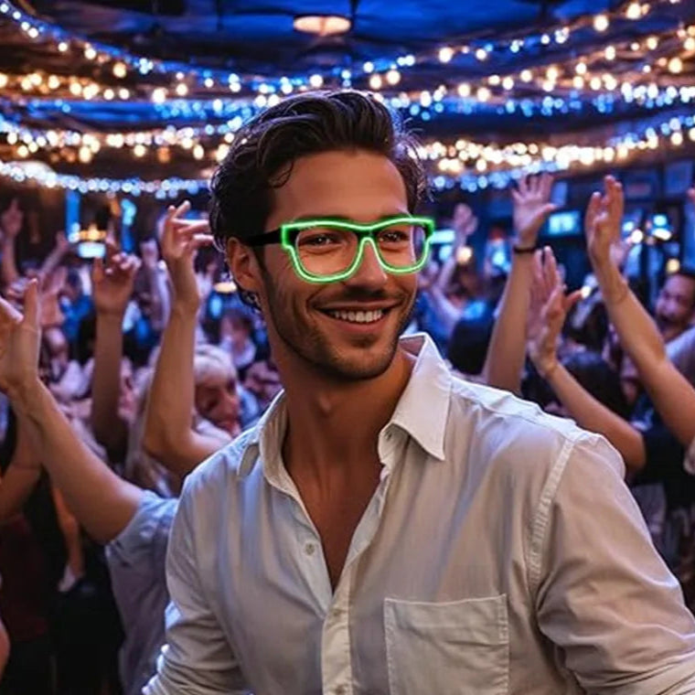 Wireless LED Light Up Luminous Sunglasses - Rechargeable