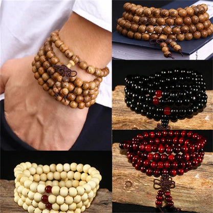Natural Sandalwood Bracelet - Buddhist Meditation 