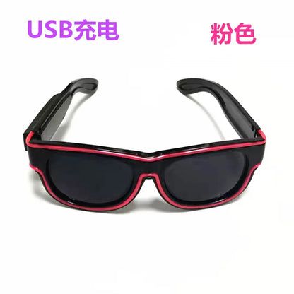 Wireless LED Light Up Luminous Sunglasses - Rechargeable