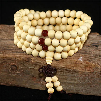 Natural Sandalwood Bracelet - Buddhist Meditation 