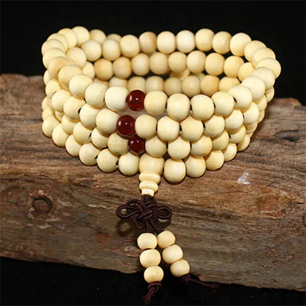 Natural Sandalwood Bracelet - Buddhist Meditation 