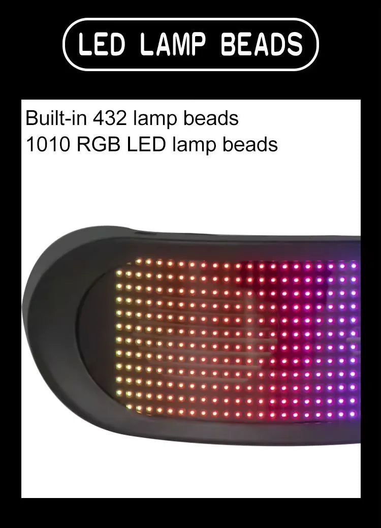 Shining Full-Color LED Glasses Bluetooth App Control Programmable and Dynamic