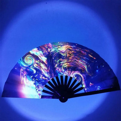 Large Colorful Hand Festival Fan