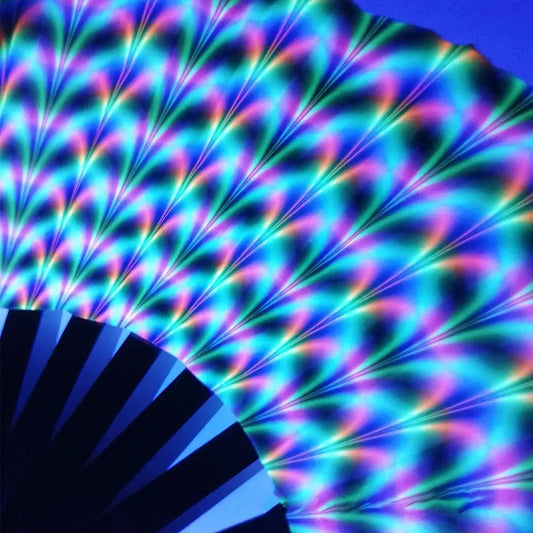 Large Colorful Hand Festival Fan