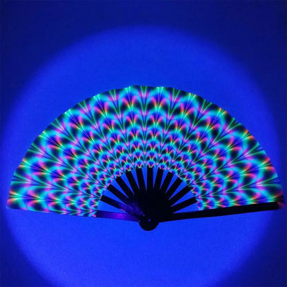 Large Colorful Hand Festival Fan