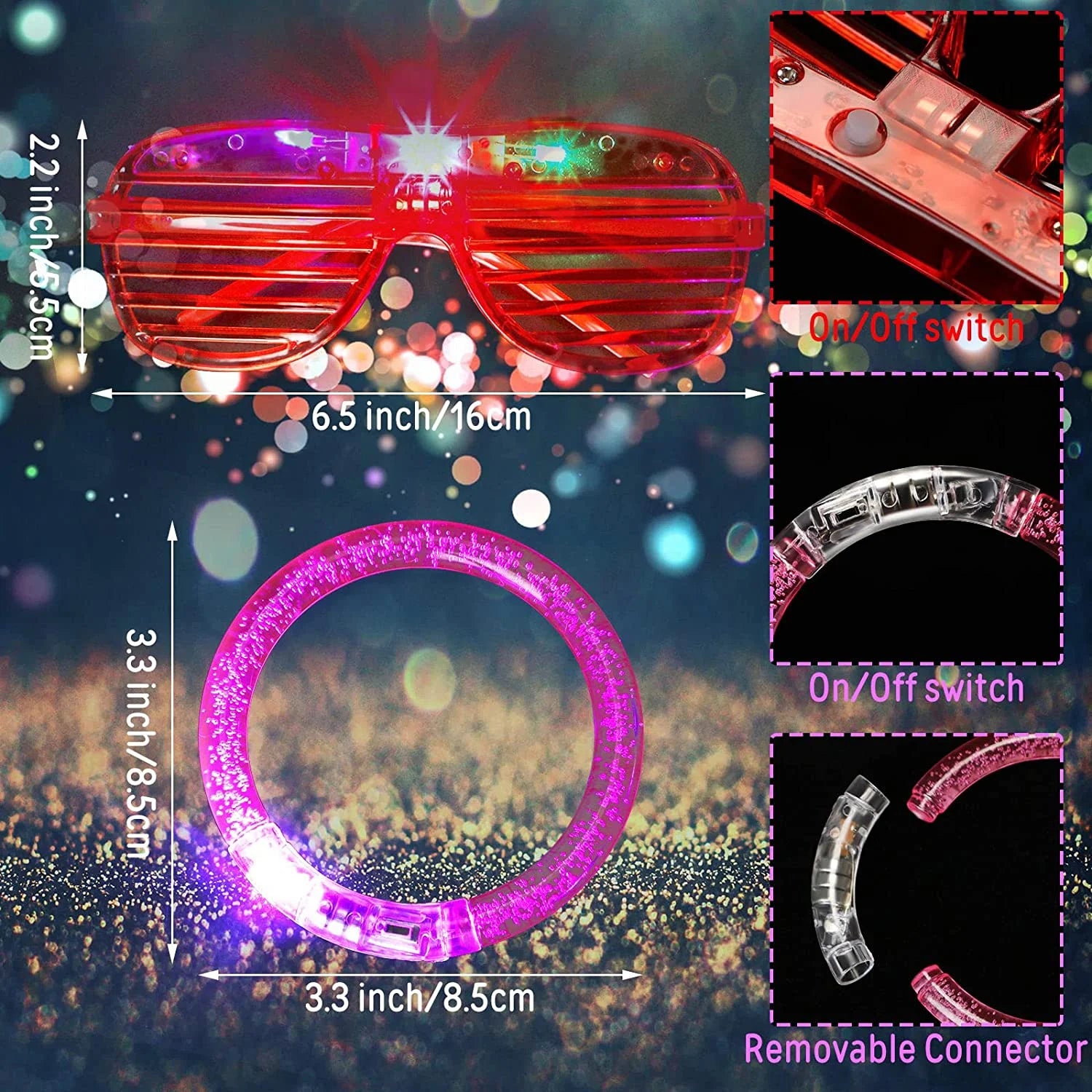 150 Pack - LED Light Up Party Favors Glow in the Dark  