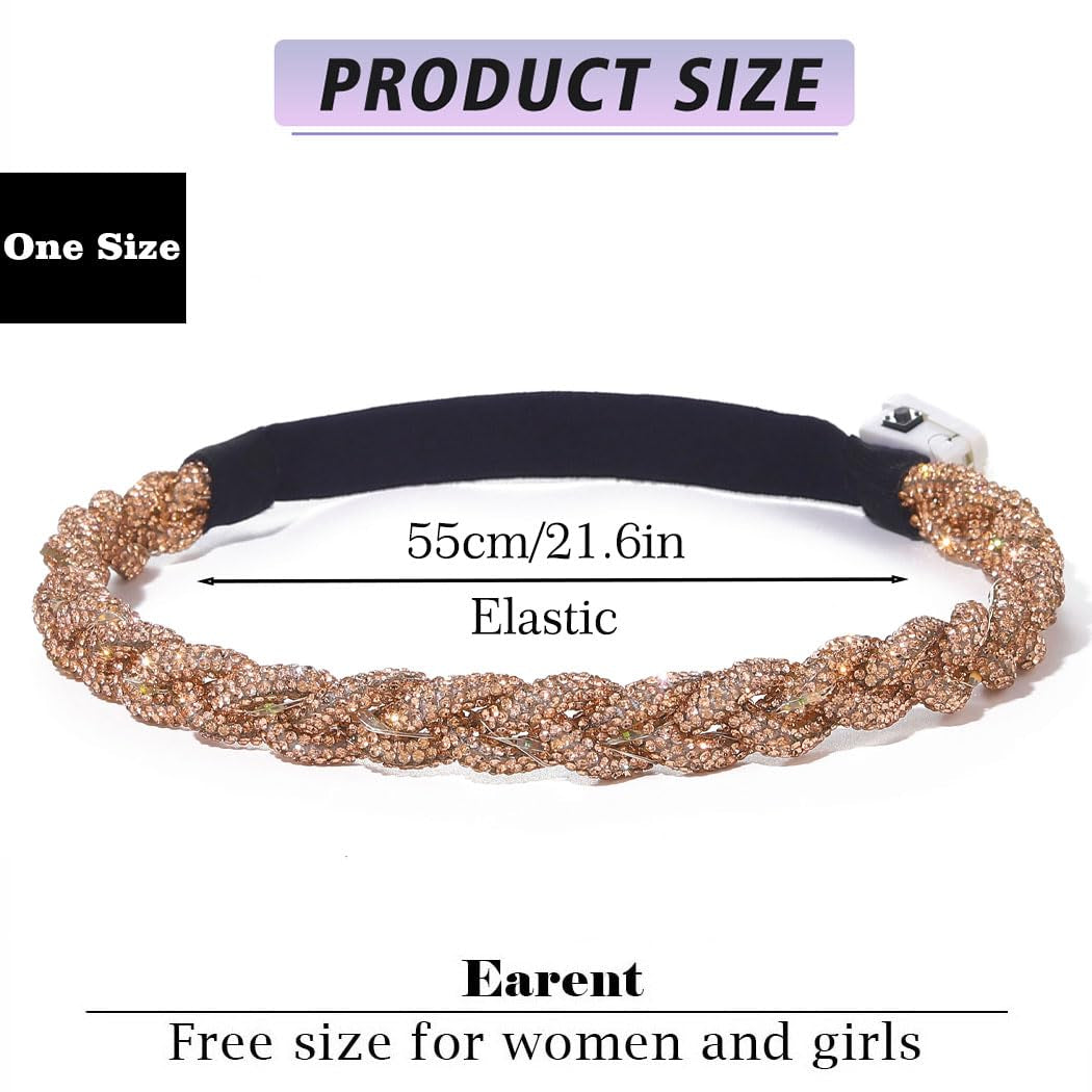 Light Up Gold Glow Rhinestone Headband