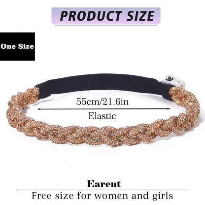 Light Up Gold Glow Rhinestone Headband